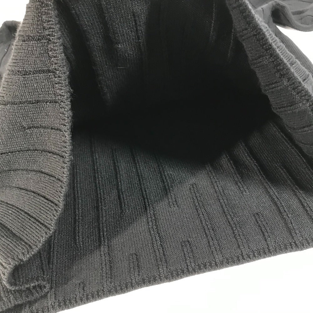 HERMES sweater Wool, Silk, Cashmere black Turtleneck Long Sleeve Apparel stripe mens L Used