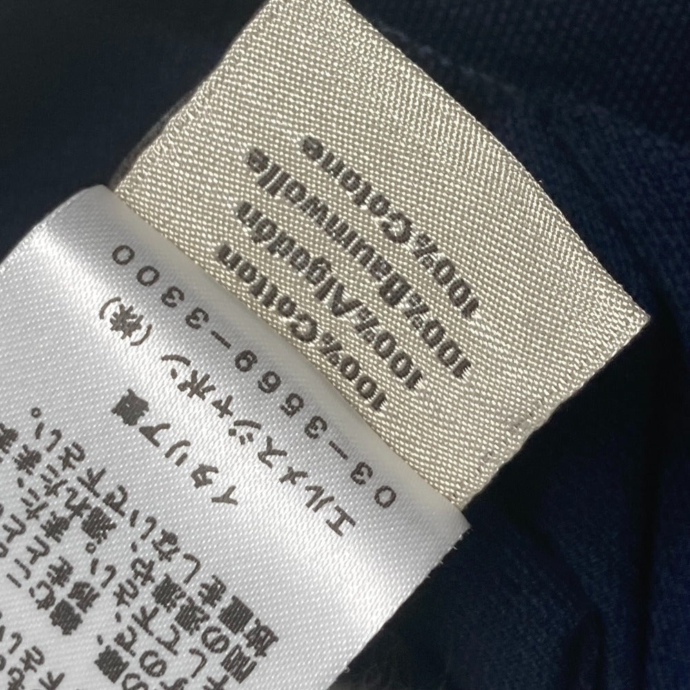 HERMES Short sleeve T-shirt cotton Navy pocket logo mens M Used
