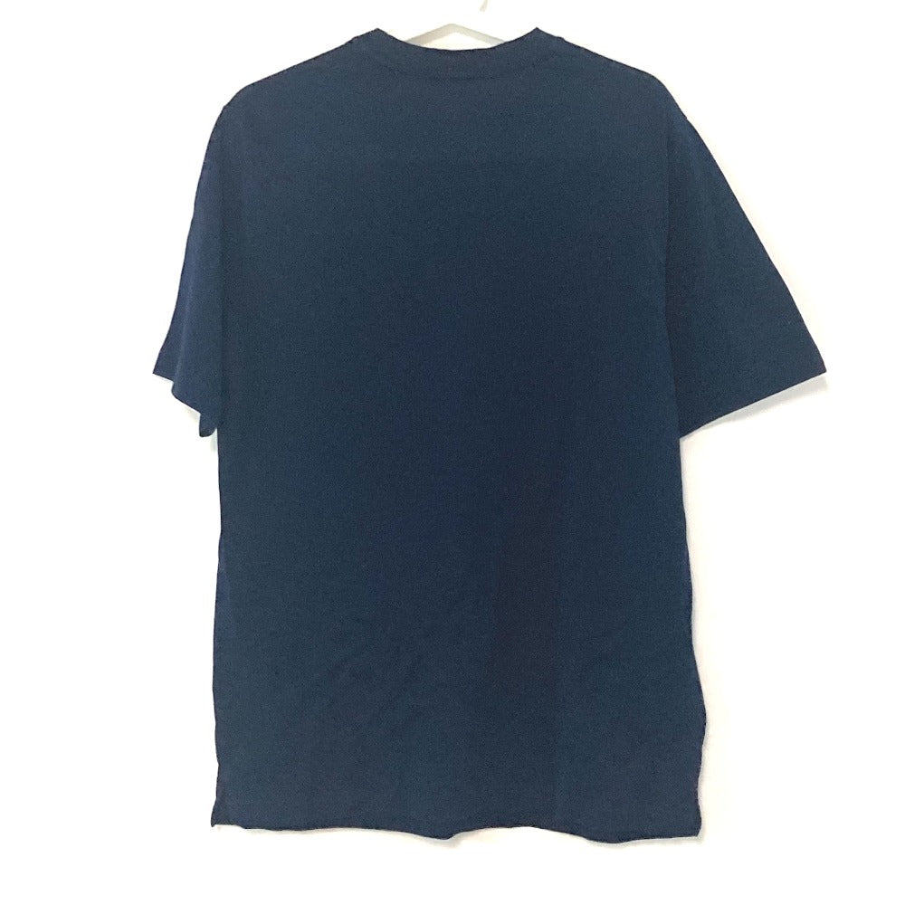 HERMES Short sleeve T-shirt cotton Navy pocket logo mens M Used