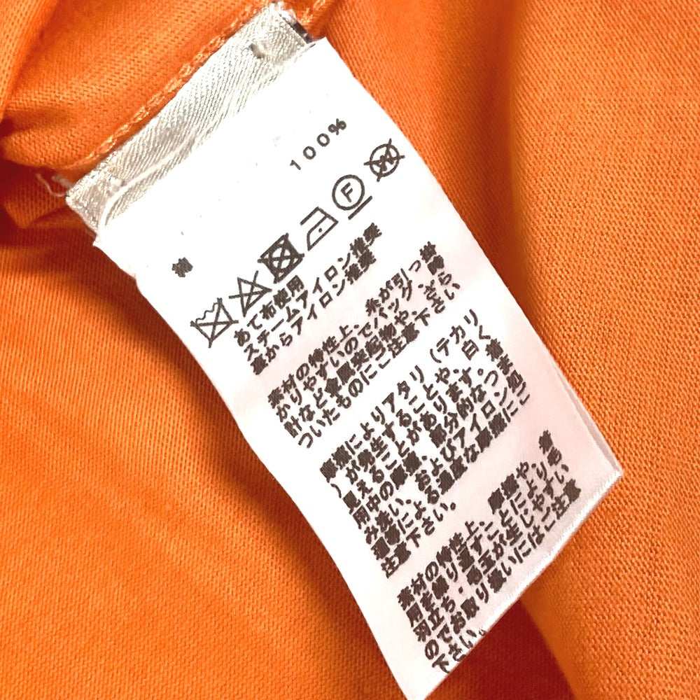 HERMES Short sleeve T-shirt cotton Orange logo mens M Used