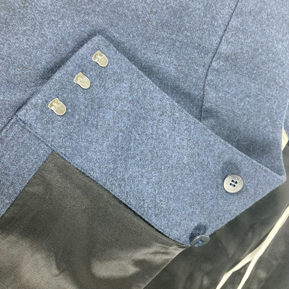 HERMES skirt wool Navy Plain Women 34 Used