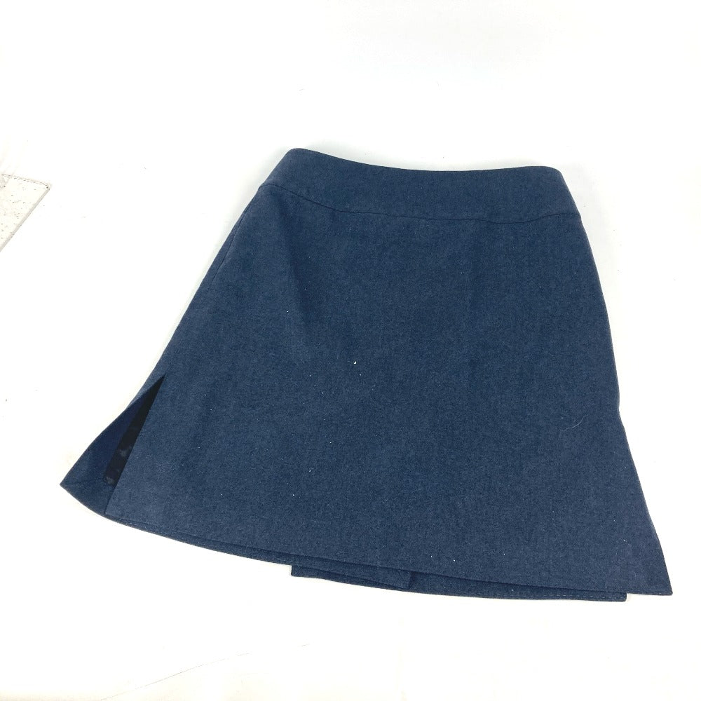 HERMES skirt wool Navy Plain Women 34 Used
