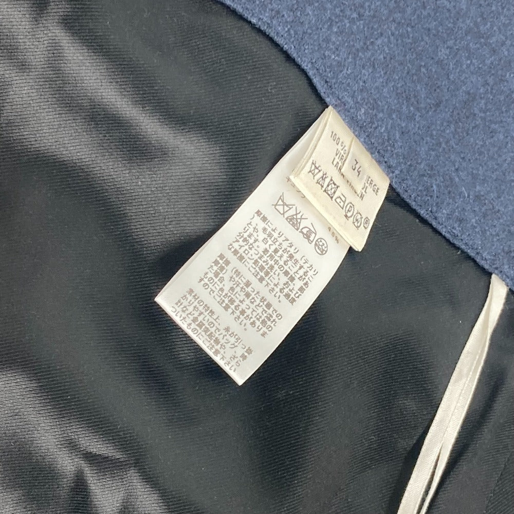HERMES skirt wool Navy Plain Women 34 Used