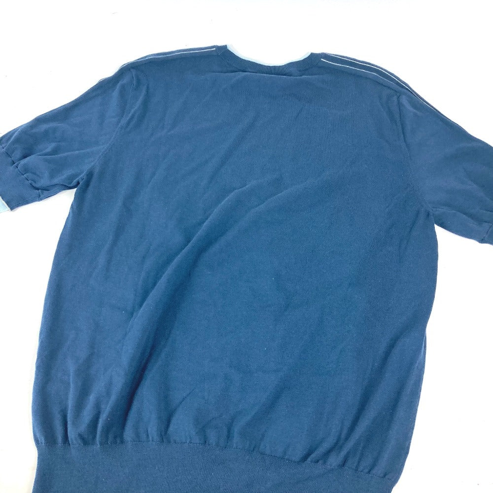 HERMES Short sleeve T-shirt cotton blue By color logo mens S Used
