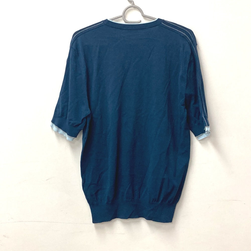 HERMES Short sleeve T-shirt cotton blue By color logo mens S Used
