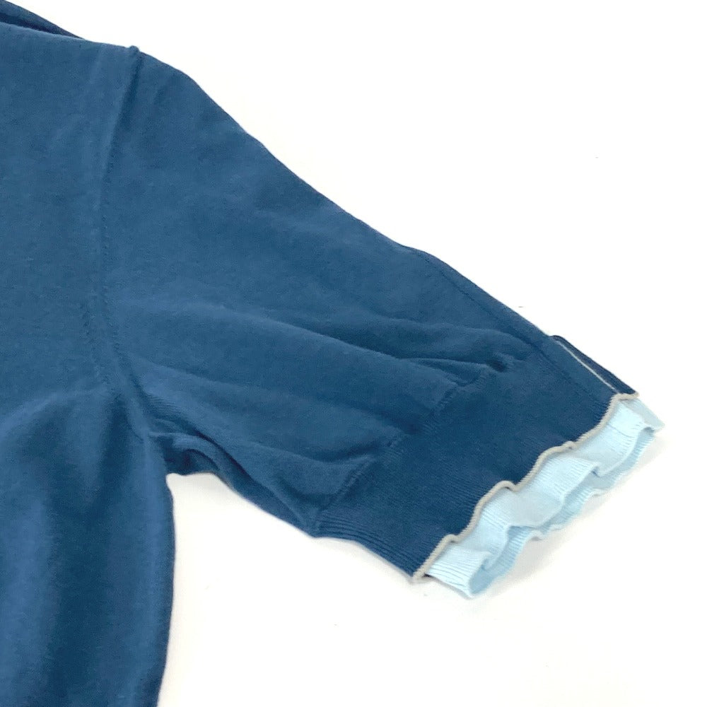 HERMES Short sleeve T-shirt cotton blue By color logo mens S Used