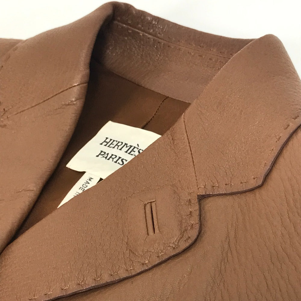 HERMES Blouson leather Brown Limited to 5 bottles worldwide apparel Women 38 Used