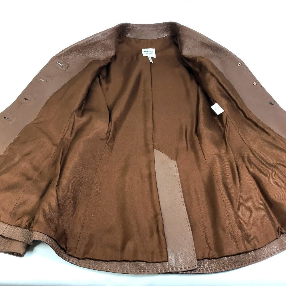 HERMES Blouson leather Brown Limited to 5 bottles worldwide apparel Women 38 Used