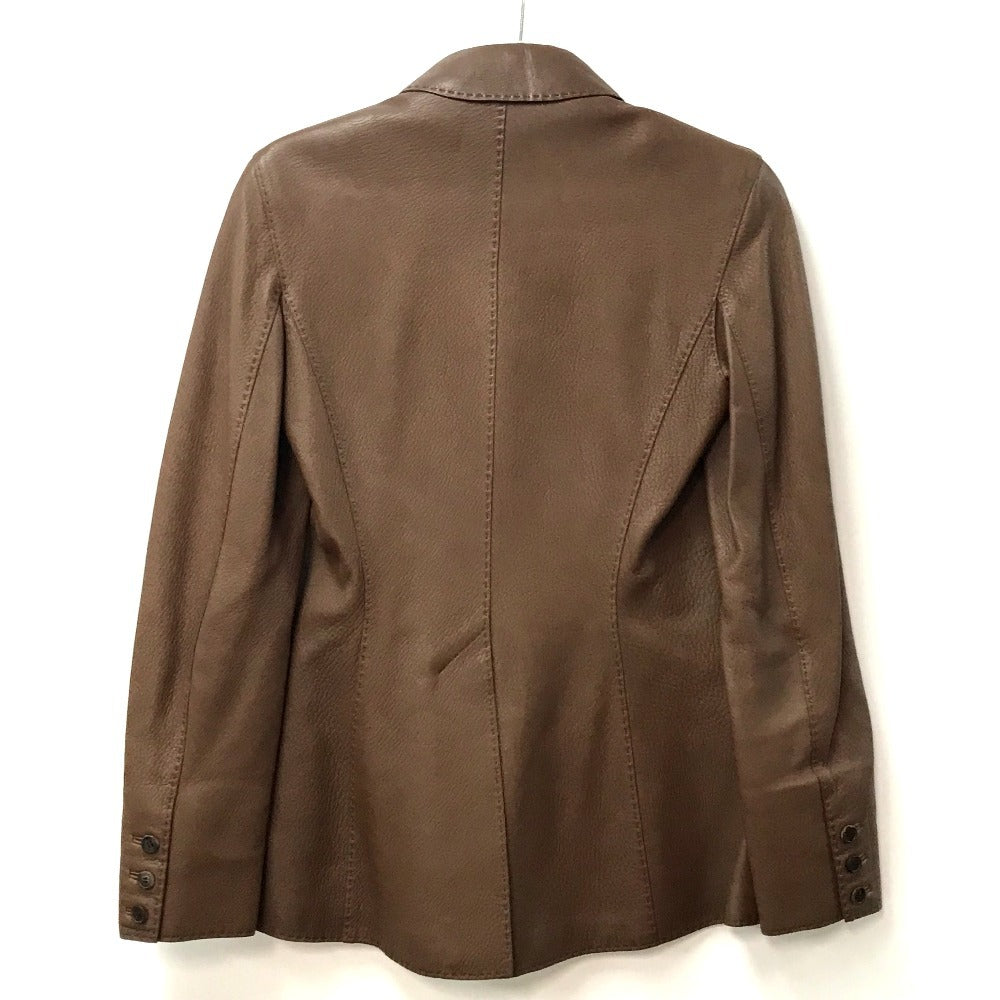 HERMES Blouson leather Brown Limited to 5 bottles worldwide apparel Women 38 Used