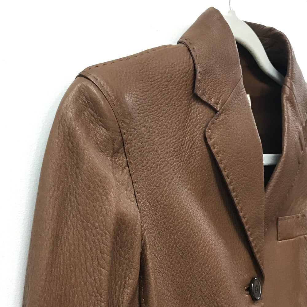 HERMES Blouson leather Brown Limited to 5 bottles worldwide apparel Women 38 Used