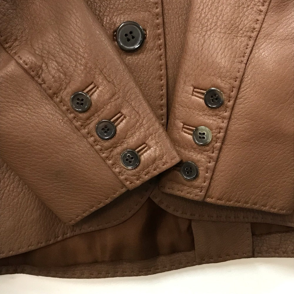HERMES Blouson leather Brown Limited to 5 bottles worldwide apparel Women 38 Used