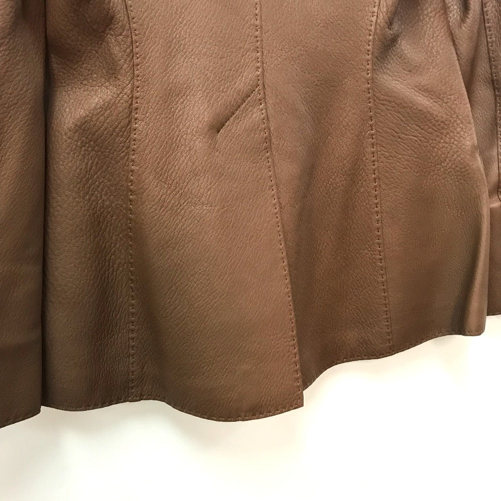 HERMES Blouson leather Brown Limited to 5 bottles worldwide apparel Women 38 Used
