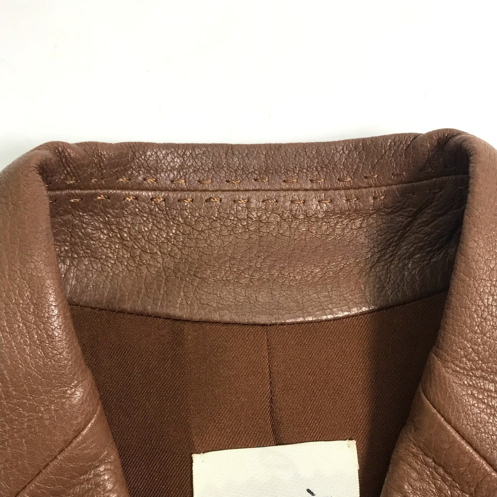 HERMES Blouson leather Brown Limited to 5 bottles worldwide apparel Women 38 Used