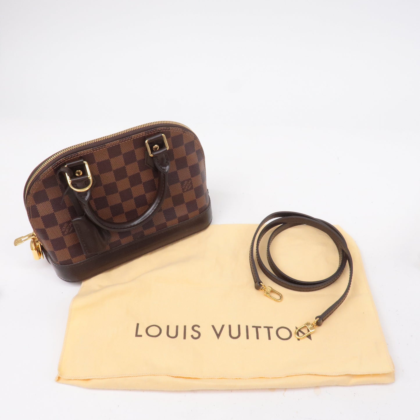 Louis Vuitton Damier Alma BB 2Way Shoulder Bag Hand Bag N41221