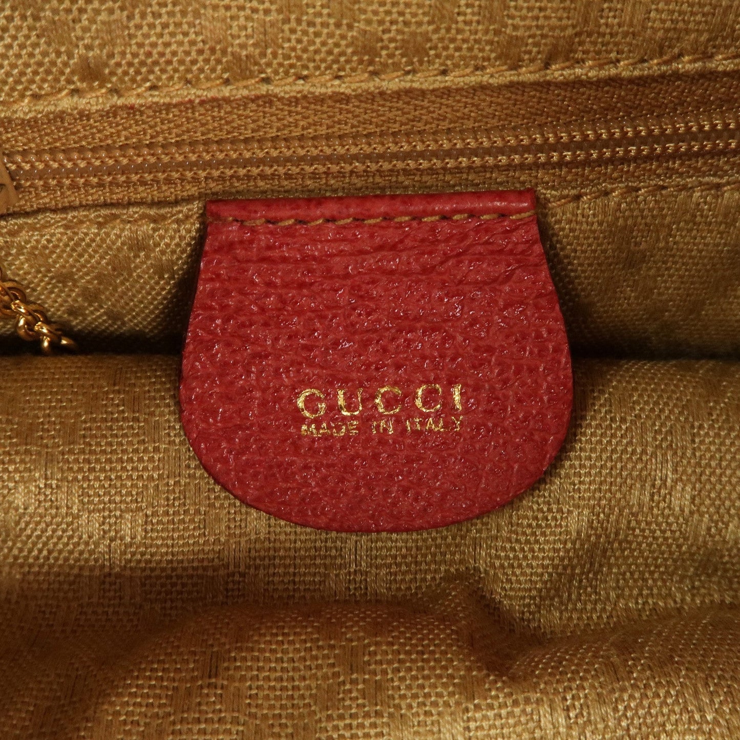 GUCCI Bamboo Leather Backpack Mini Ruck Sack Bag Red 003.1705