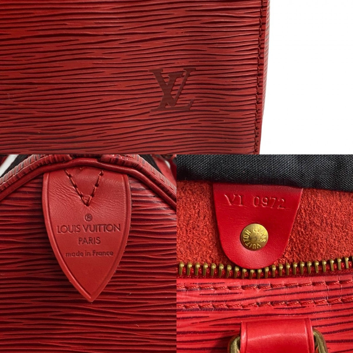 LOUIS VUITTON Handbag Epi Leather Red Epi Speedy 25