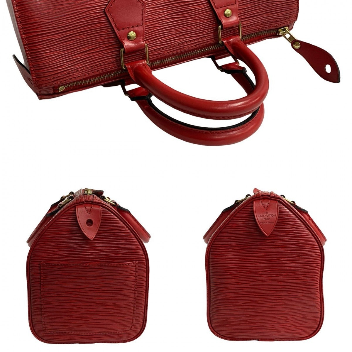 LOUIS VUITTON Handbag Epi Leather Red Epi Speedy 25