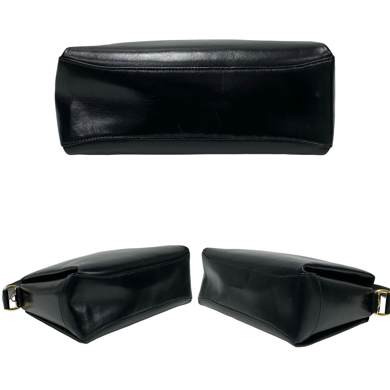 GUCCI Shoulder Bag Calfskin, Leather black Bamboo Women Used