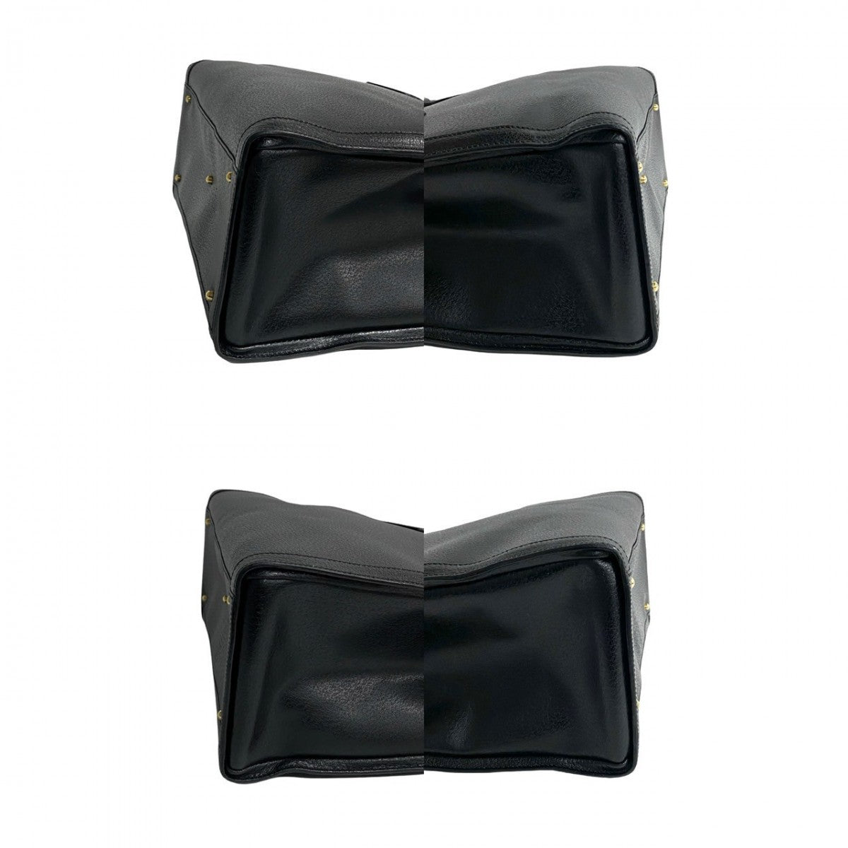 GUCCI Handbag leather black Bamboo Old Gucci