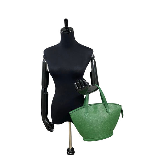 LOUIS VUITTON Handbag leather green Epi Sun jack Women Used