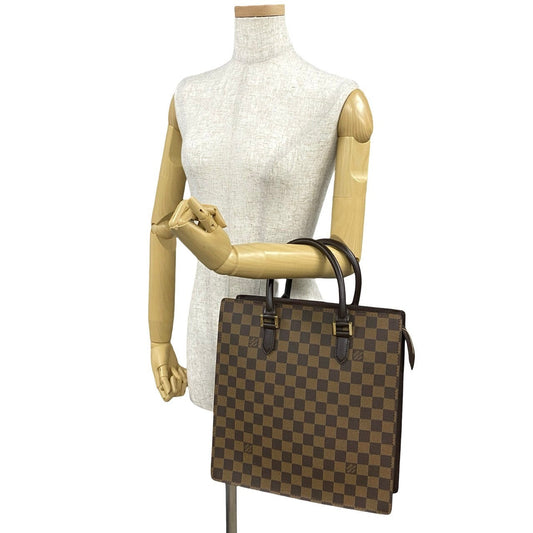 LOUIS VUITTON Handbag Leather, PVC Brown Damier Venice PM Women Used