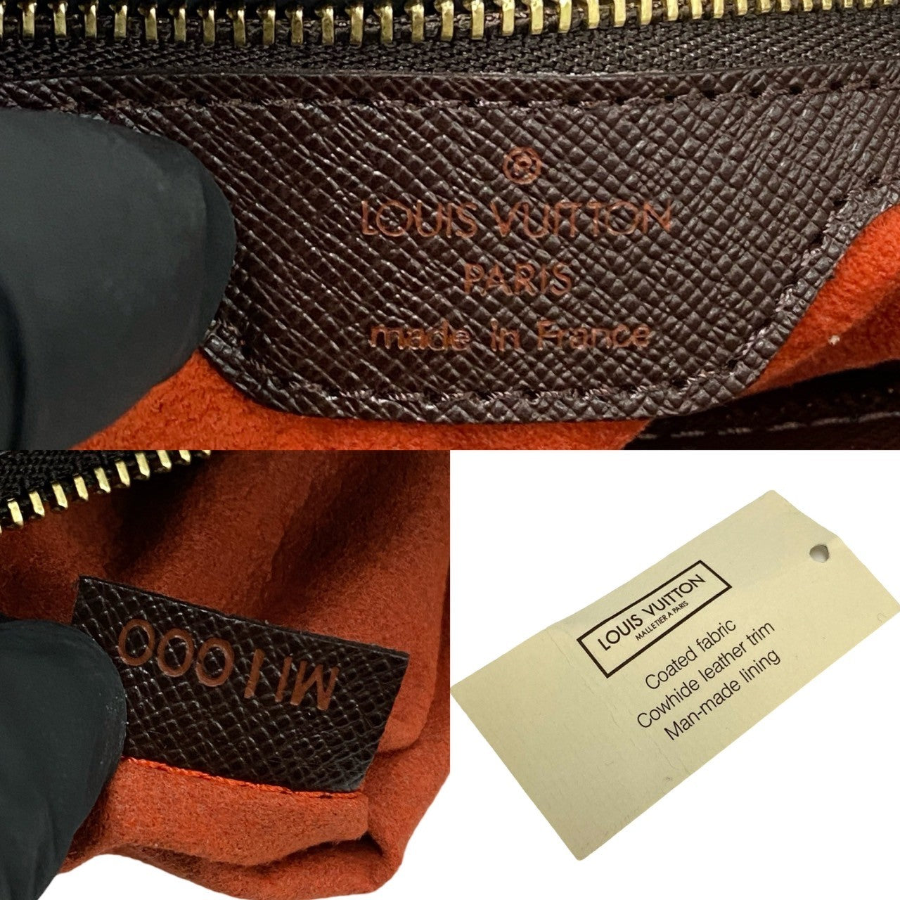 LOUIS VUITTON Handbag Leather, PVC Brown Damier Venice PM Women Used