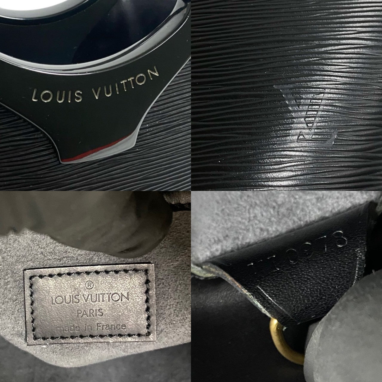 LOUIS VUITTON Handbag leather black Epi Noctumble Women Used