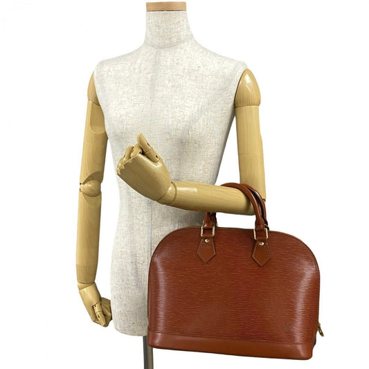 LOUIS VUITTON Handbag Epi Leather Brown Epi Alma