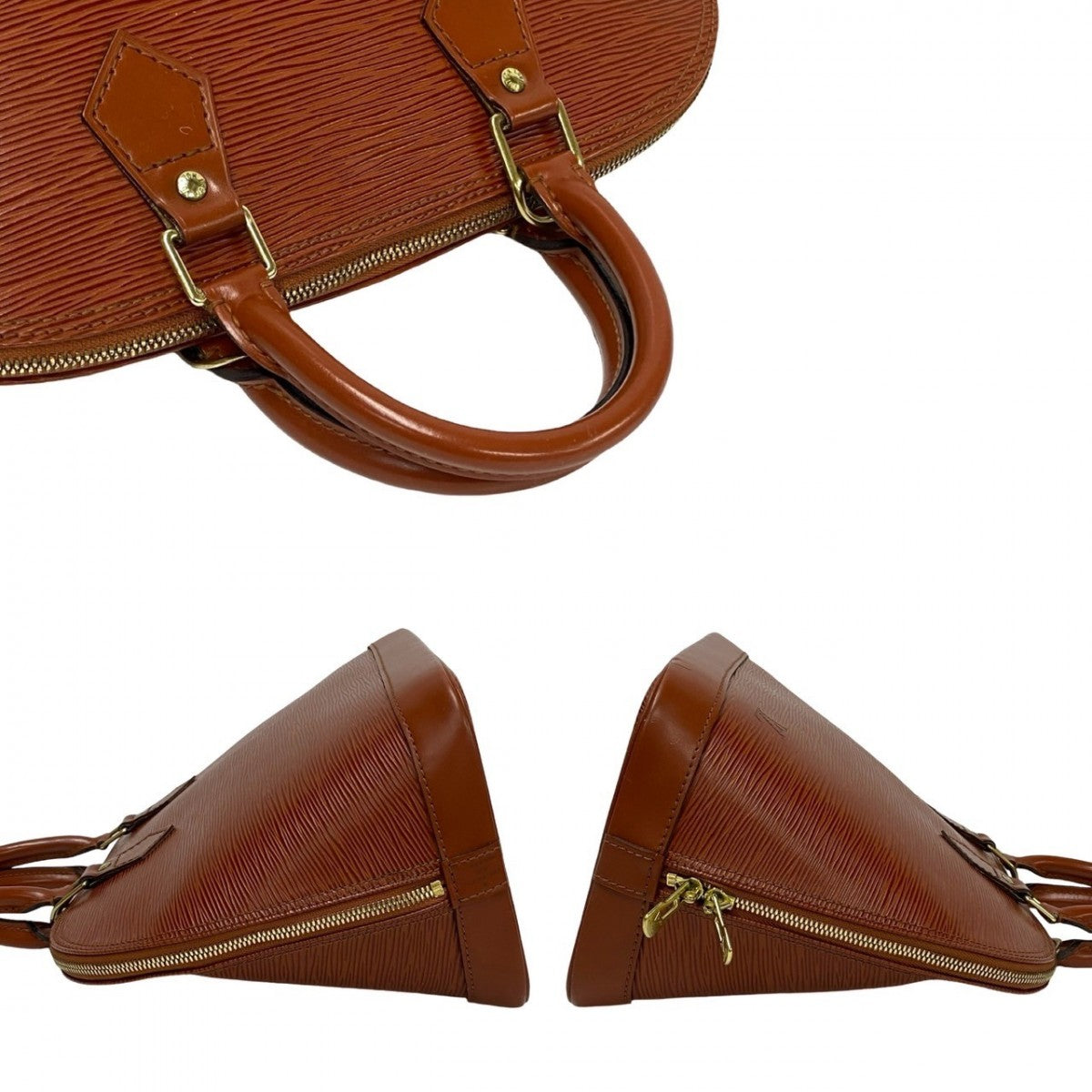 LOUIS VUITTON Handbag Epi Leather Brown Epi Alma