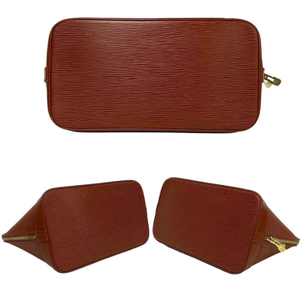 LOUIS VUITTON Handbag Epi Leather Brown Epi Alma