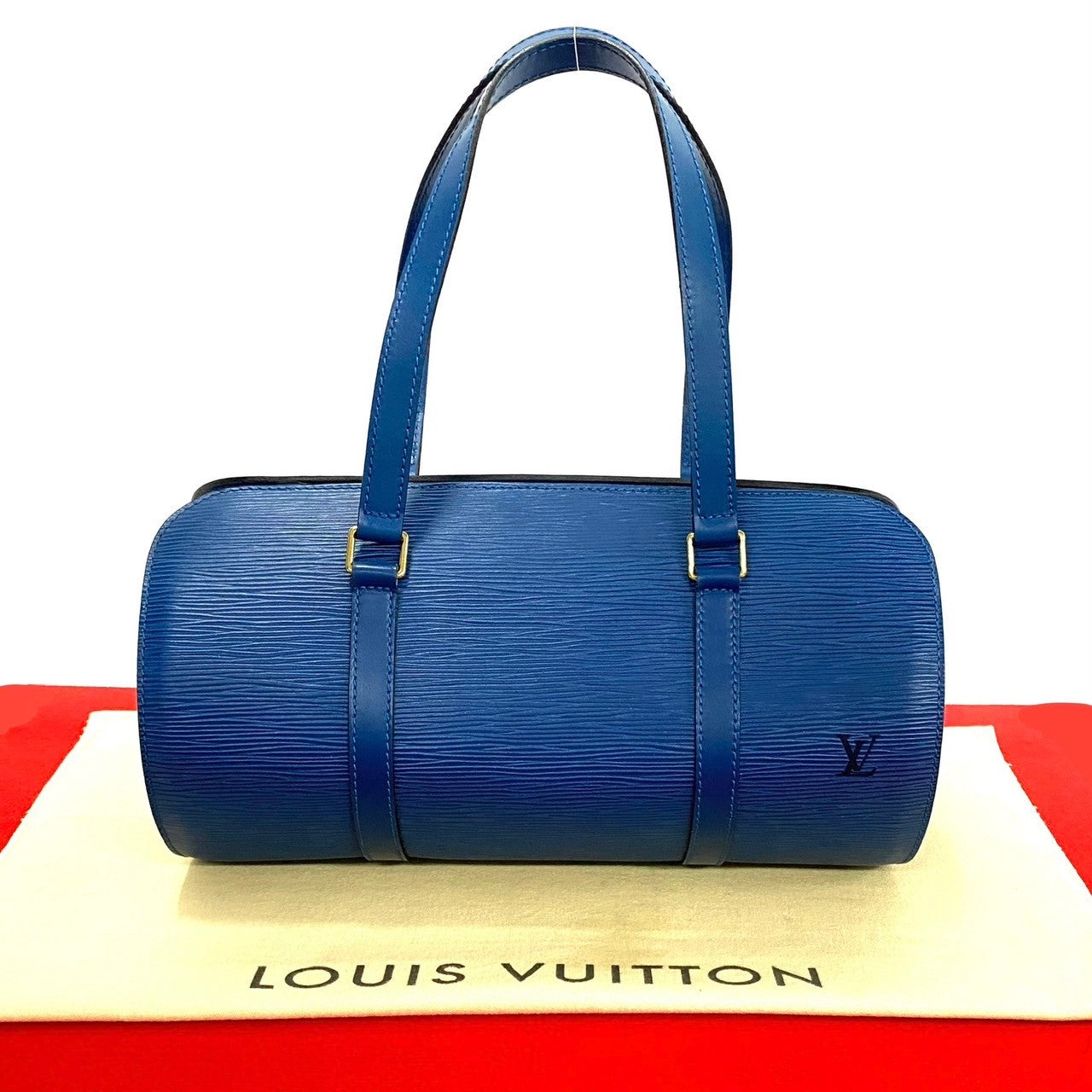 LOUIS VUITTON Handbag Epi Leather blue Epi Suflo Women Used
