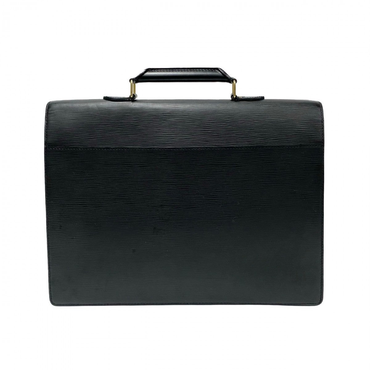 LOUIS VUITTON Business bag leather black Epi Serviette Ambassador mens Used
