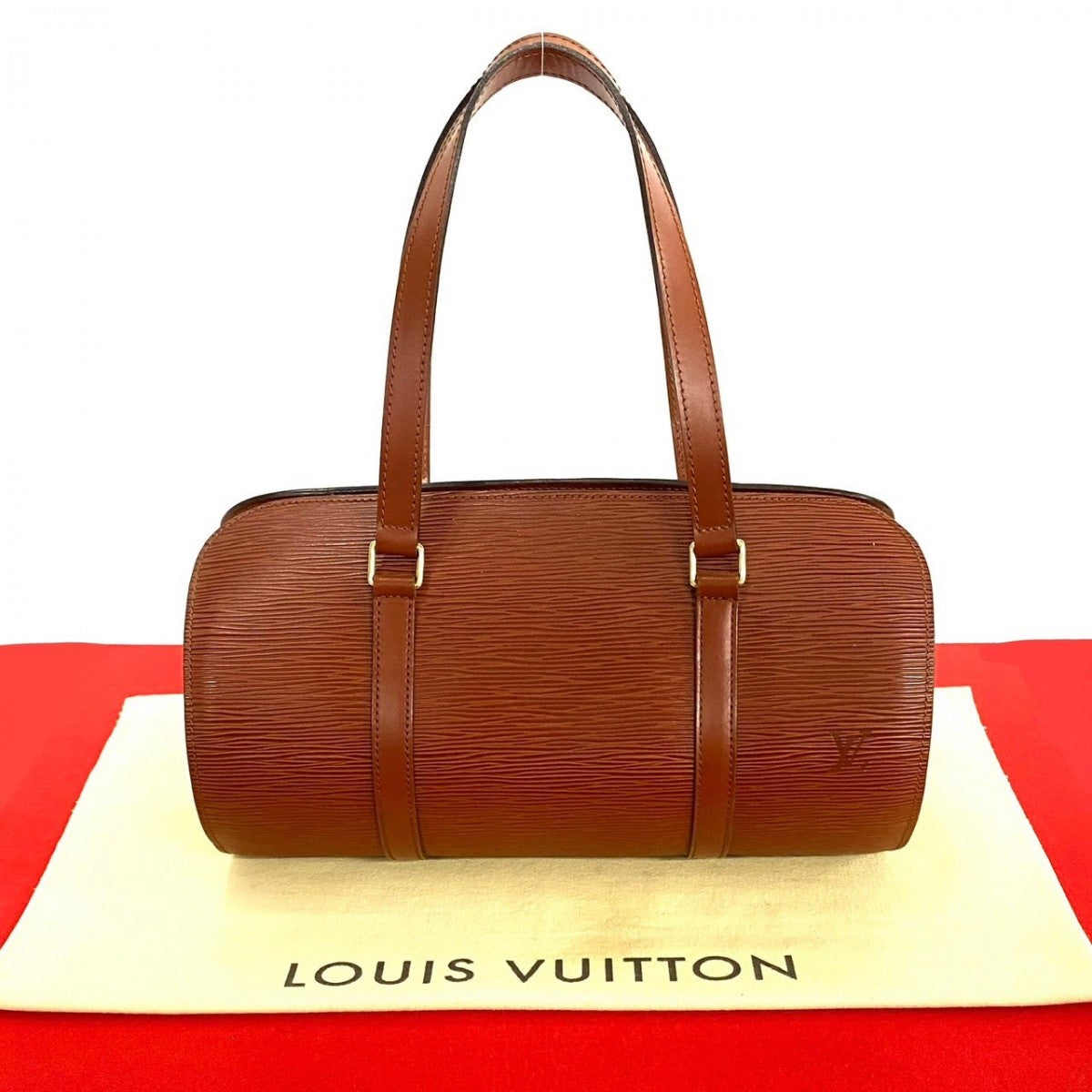 LOUIS VUITTON Handbag Epi Leather Brown Epi Suflo Women Used