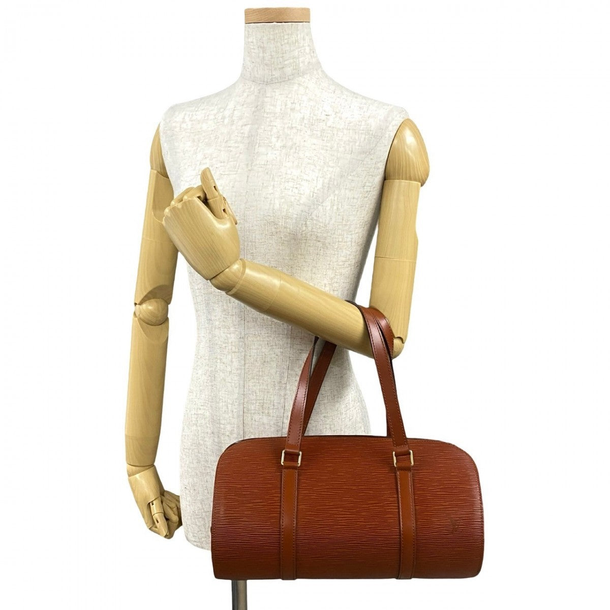 LOUIS VUITTON Handbag Epi Leather Brown Epi Suflo Women Used