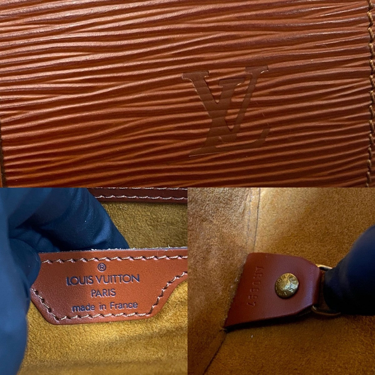 LOUIS VUITTON Handbag Epi Leather Brown Epi Suflo Women Used