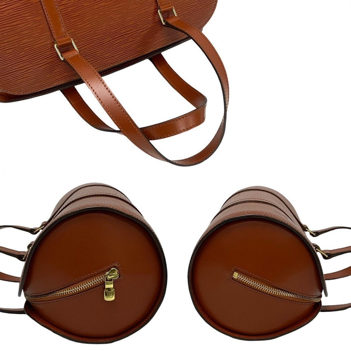 LOUIS VUITTON Handbag Epi Leather Brown Epi Suflo Women Used