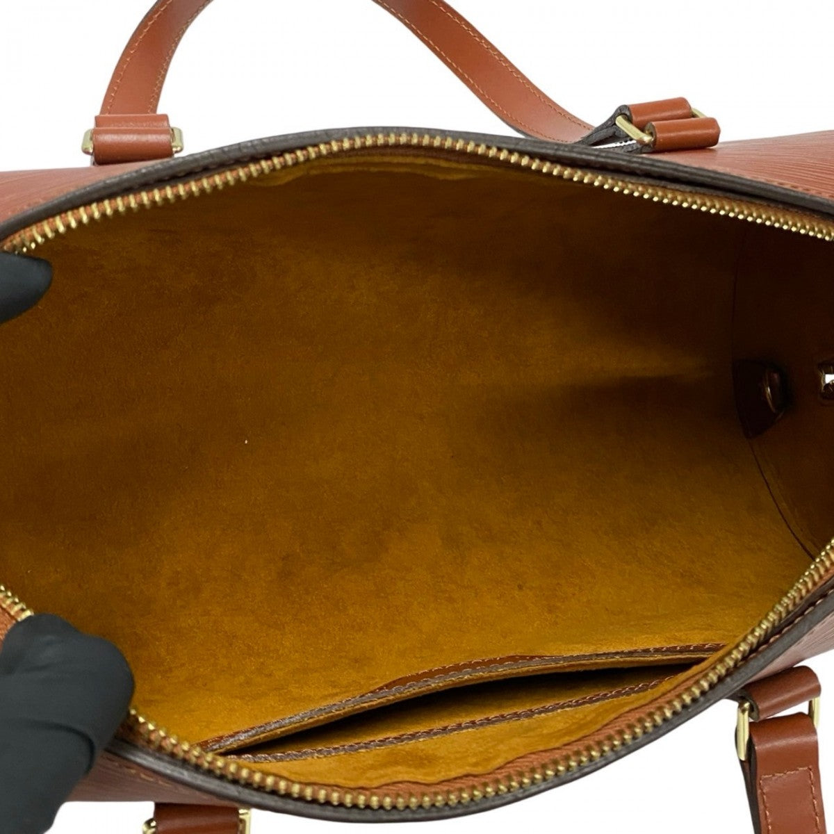 LOUIS VUITTON Handbag Epi Leather Brown Epi Suflo Women Used