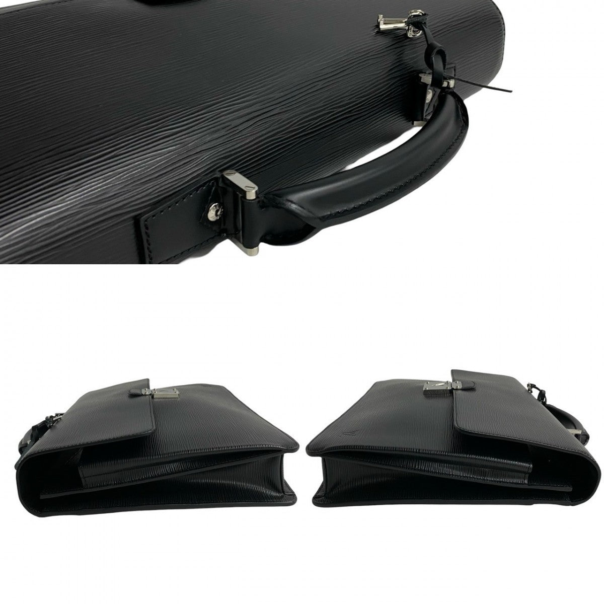 LOUIS VUITTON Business bag leather black Epi Laguito mens Used