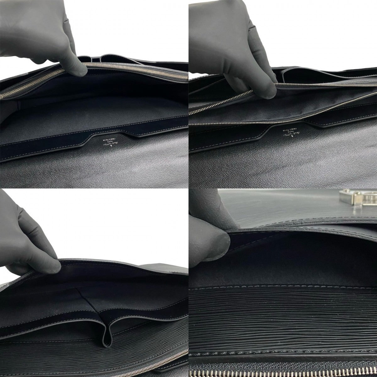 LOUIS VUITTON Business bag leather black Epi Laguito mens Used