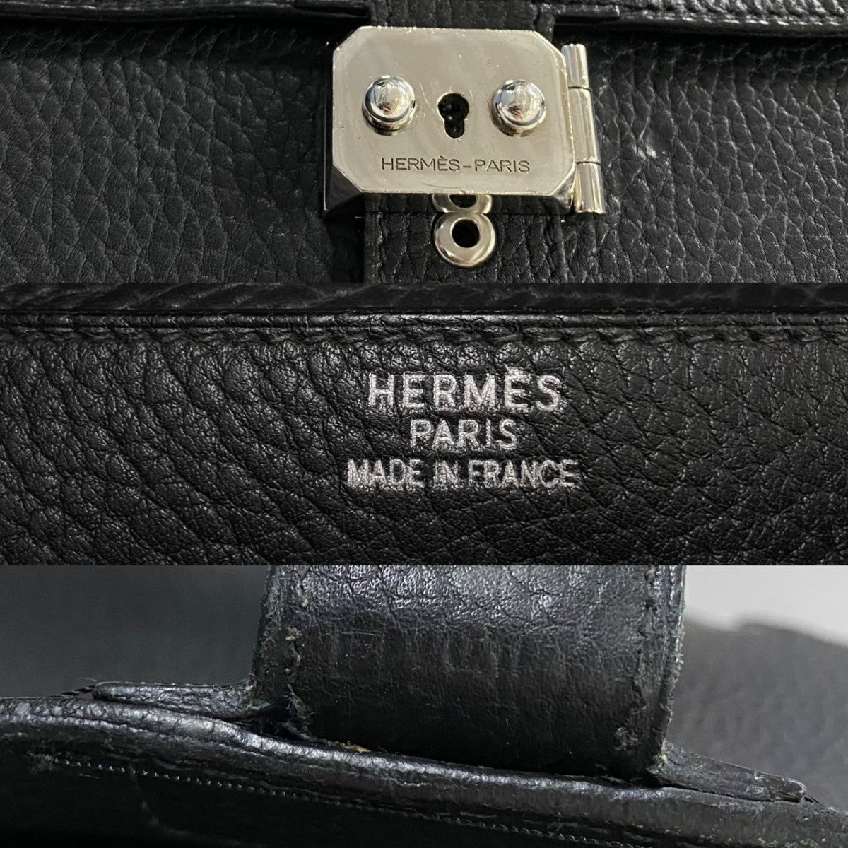 HERMES Business bag Fjord black Sac Adepesh 41