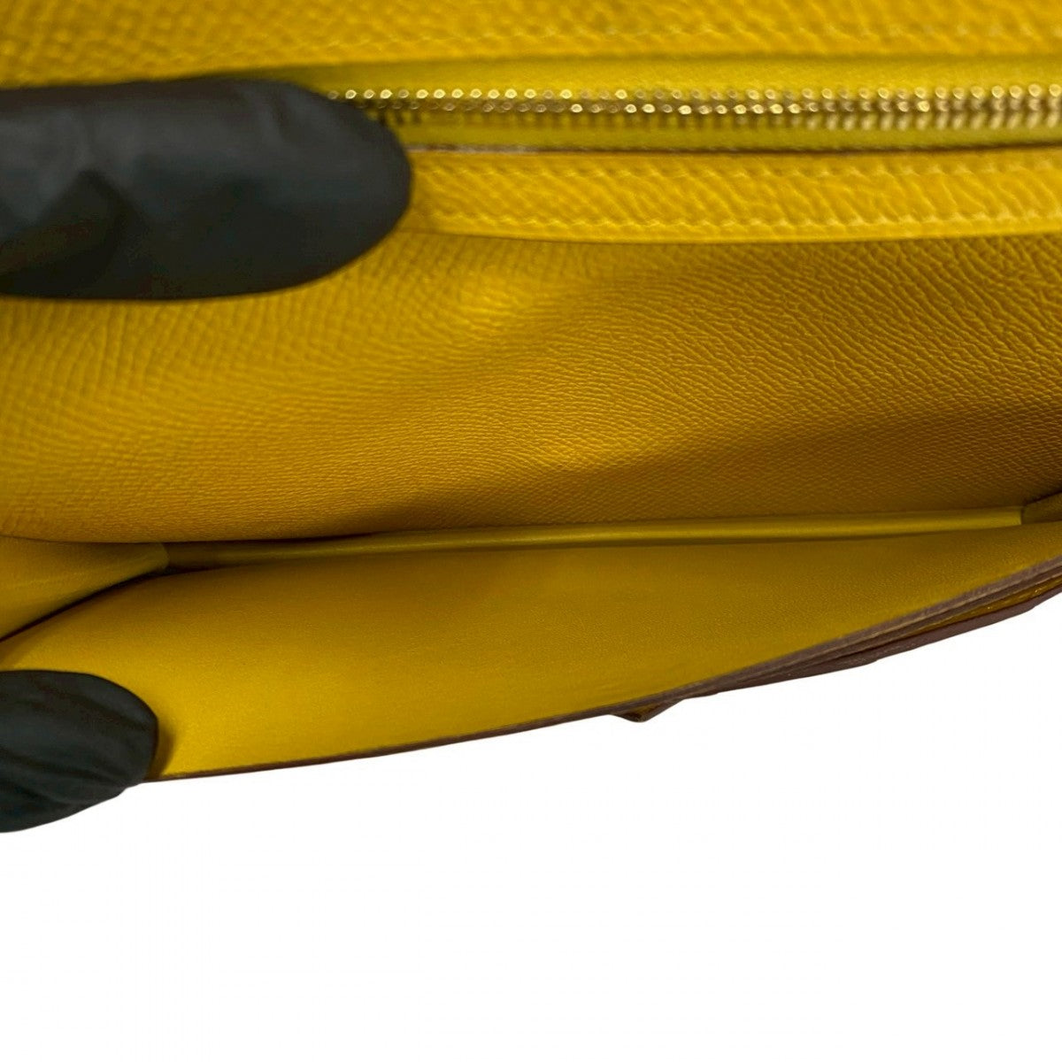 HERMES Long Wallet Purse Epsom yellow Beansufla
