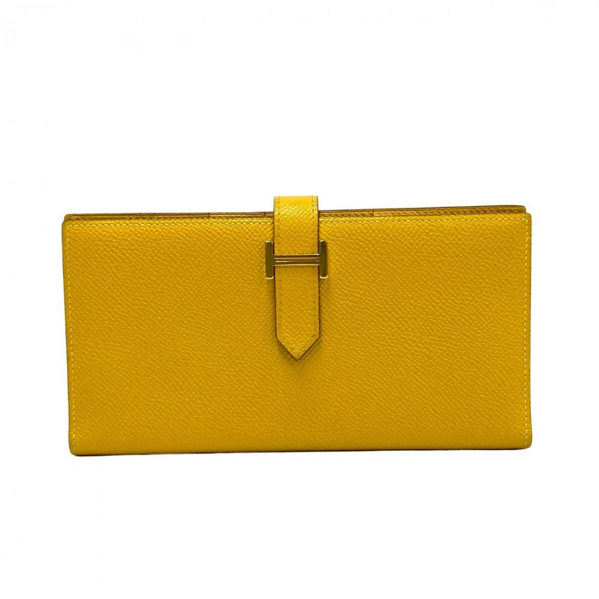 HERMES Long Wallet Purse Epsom yellow Beansufla