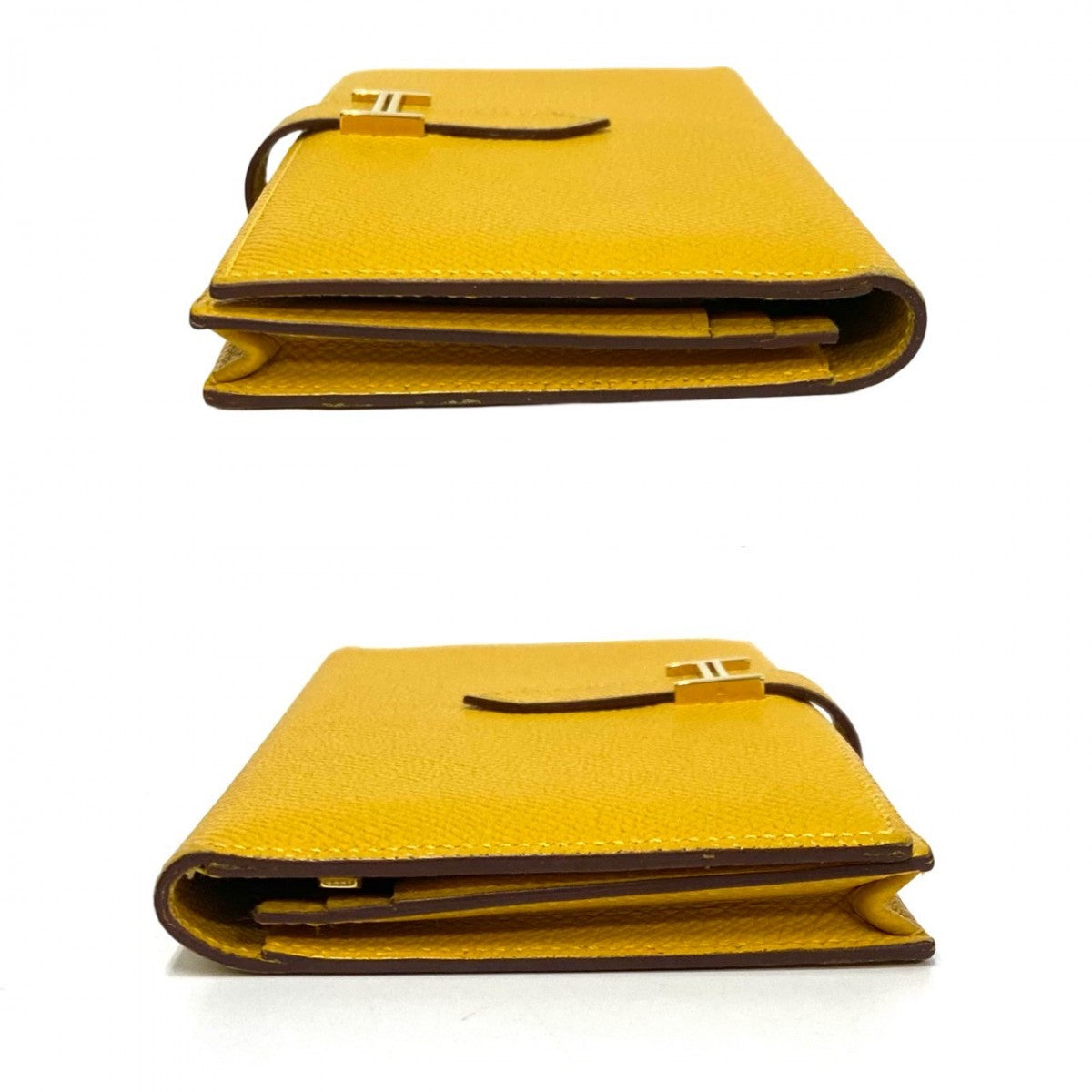HERMES Long Wallet Purse Epsom yellow Beansufla