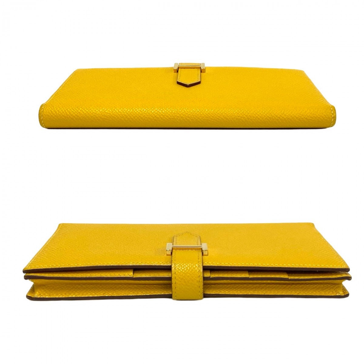 HERMES Long Wallet Purse Epsom yellow Beansufla