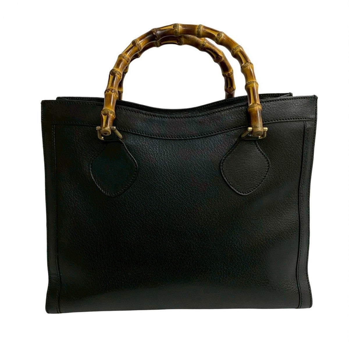 GUCCI Handbag leather black Bamboo