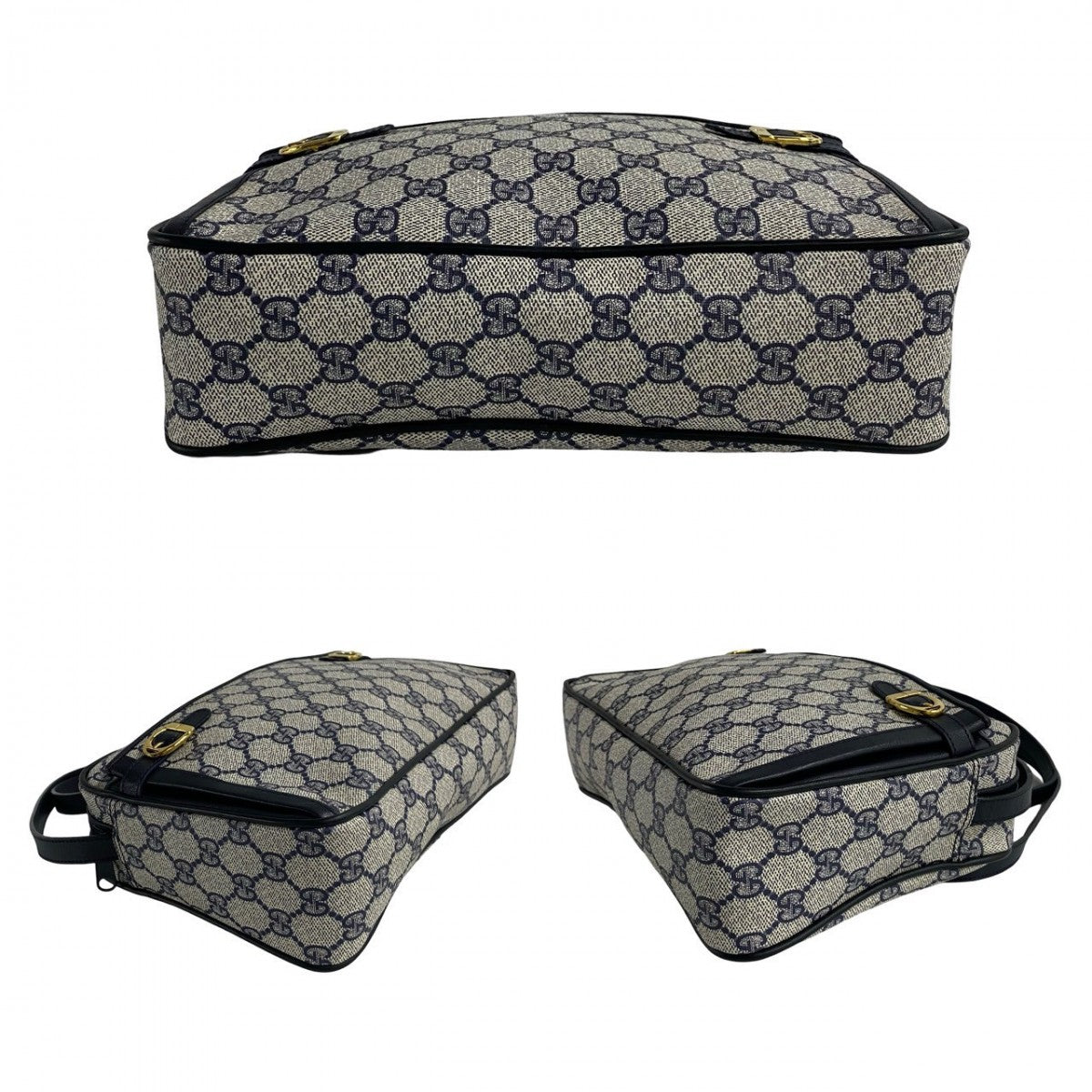 GUCCI Shoulder Bag leather Navy