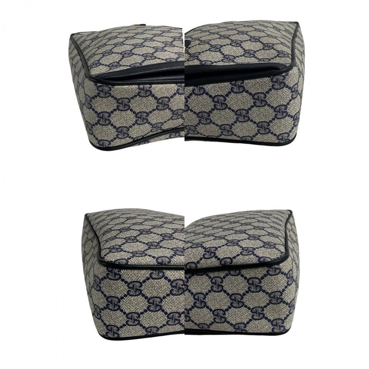 GUCCI Shoulder Bag leather Navy