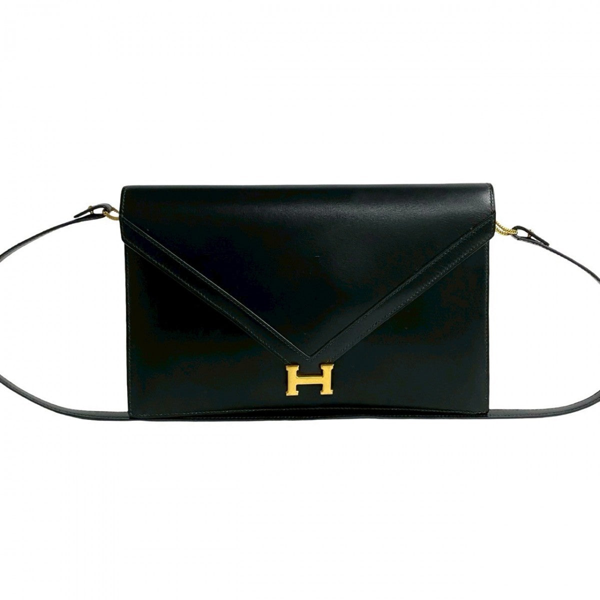 HERMES Shoulder Bag Box scarf black Lidi