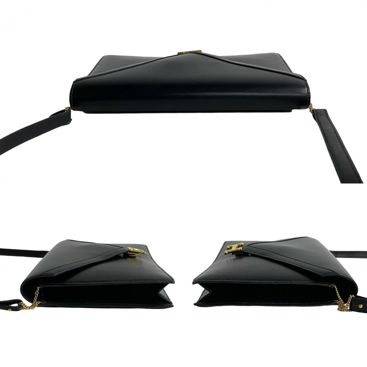 HERMES Shoulder Bag Box scarf black Lidi