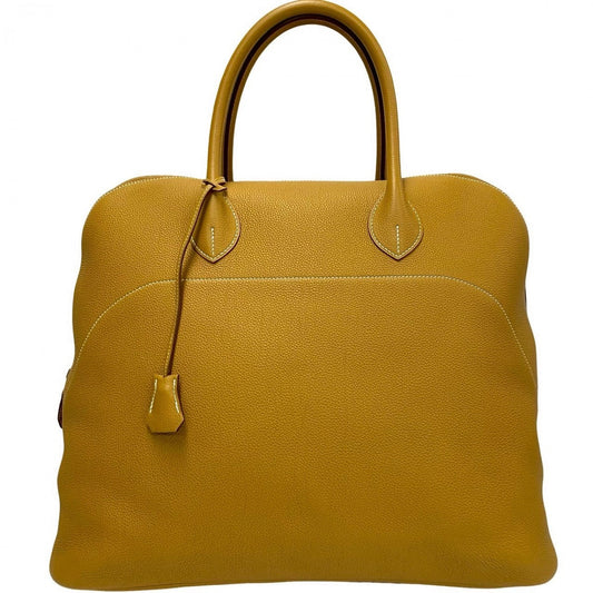HERMES Handbag leather yellow Bolide Relax 45